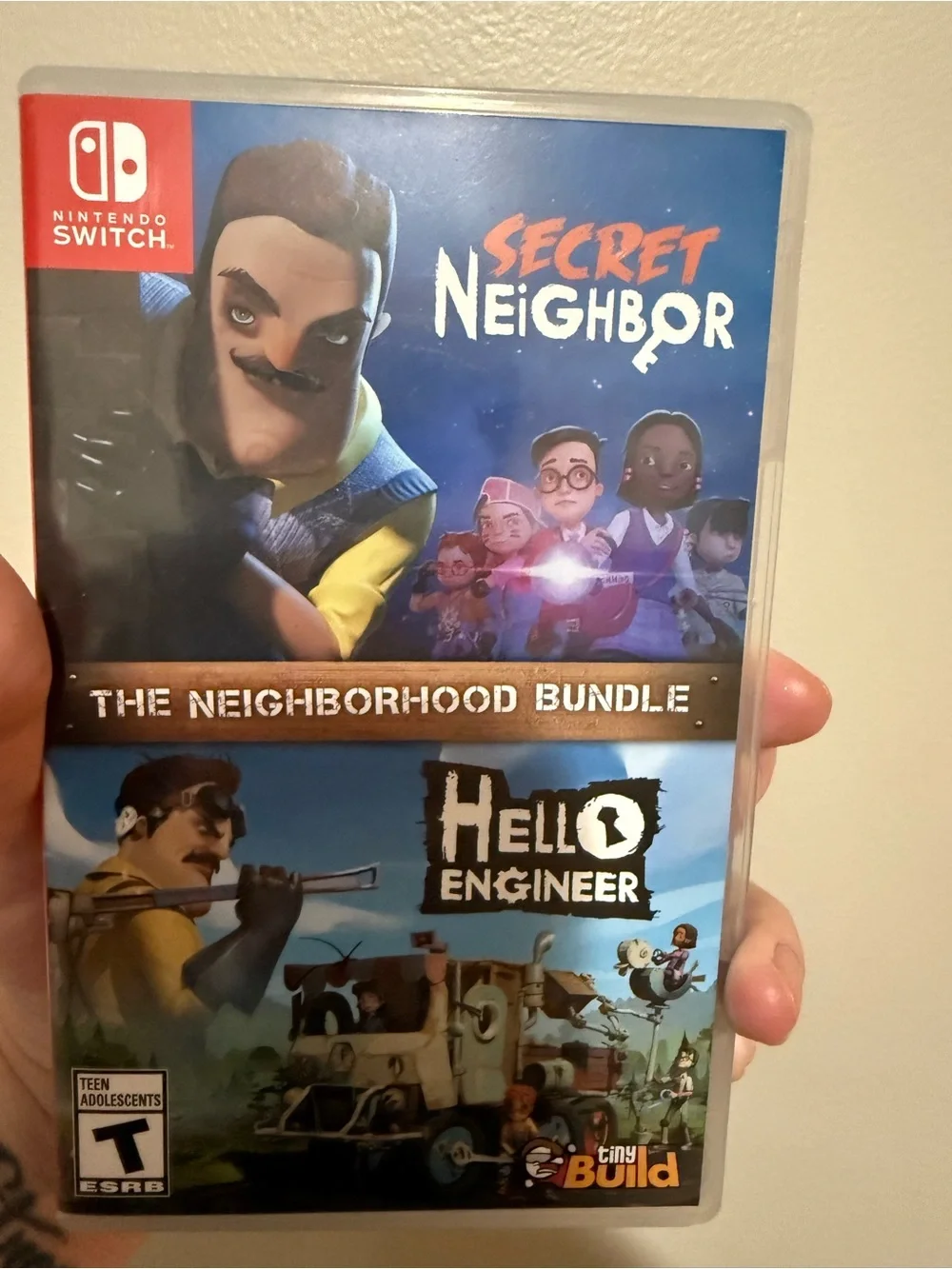 Nintendo Switch Secret Neighbor & Hello Engineer Bundle - Blue Cover